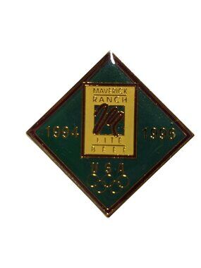 Maverick Ranch Lite Beef 1994 1996 Team USA Olympic Pin Gold Green Collectible